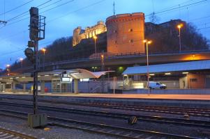 Am Bahnhof Koblenz