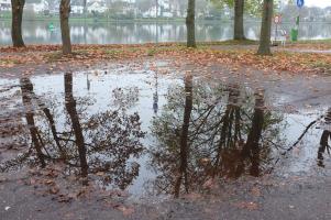 Regenwaser als Malgrund