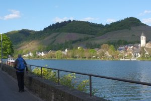 Wanderer an der Mosel