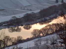 Moselspiegel im Schnee