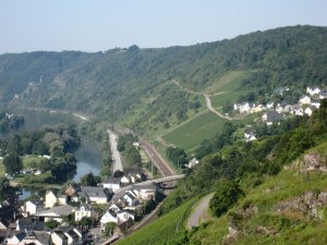 Hatzenport, Neubaugebiet, Burg Bischofstein