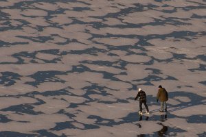 Eis auf dem Totenmaar